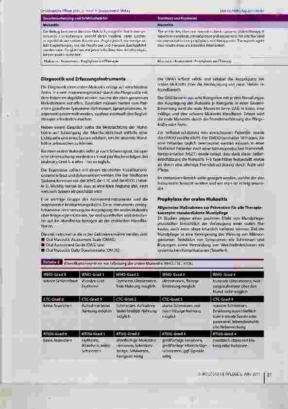 Vorschauseite 3: Mukositis