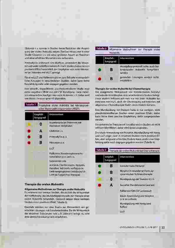 Vorschauseite 5: Mukositis