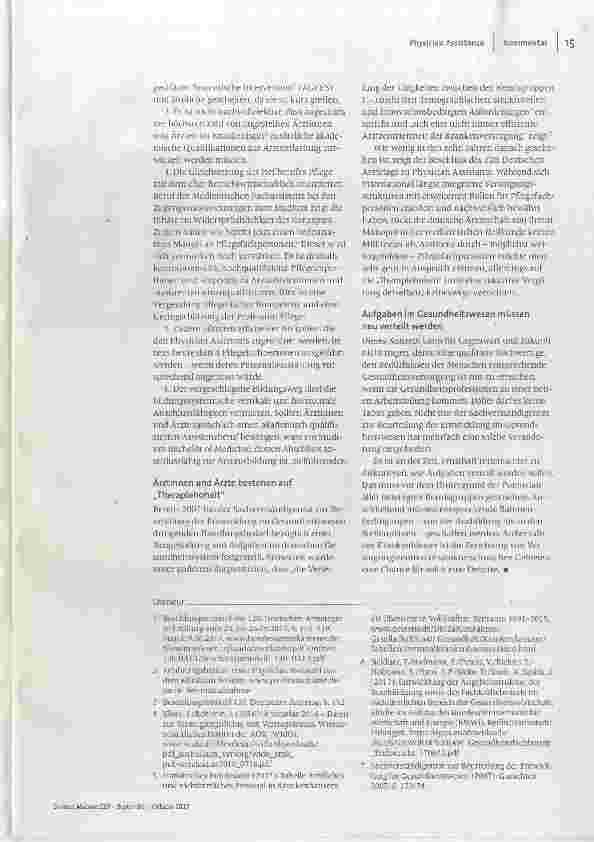 Vorschauseite 2: Physician Assistance - kein Karrieresprung für die Pflege