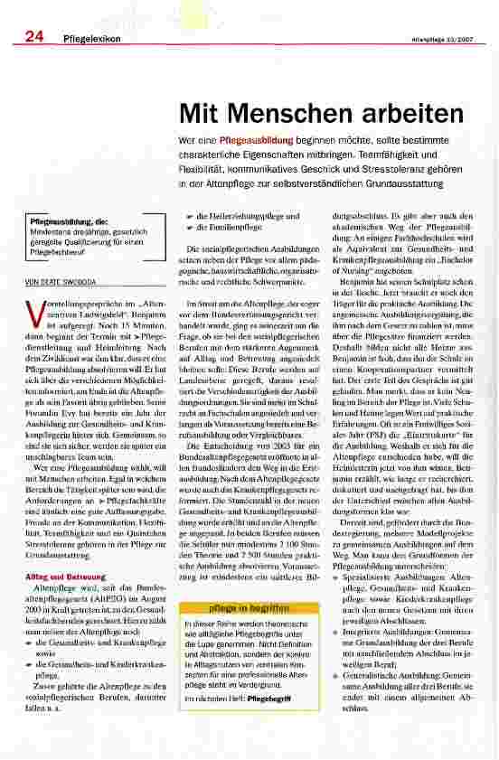 Vorschauseite 1: Mit Menschen arbeiten