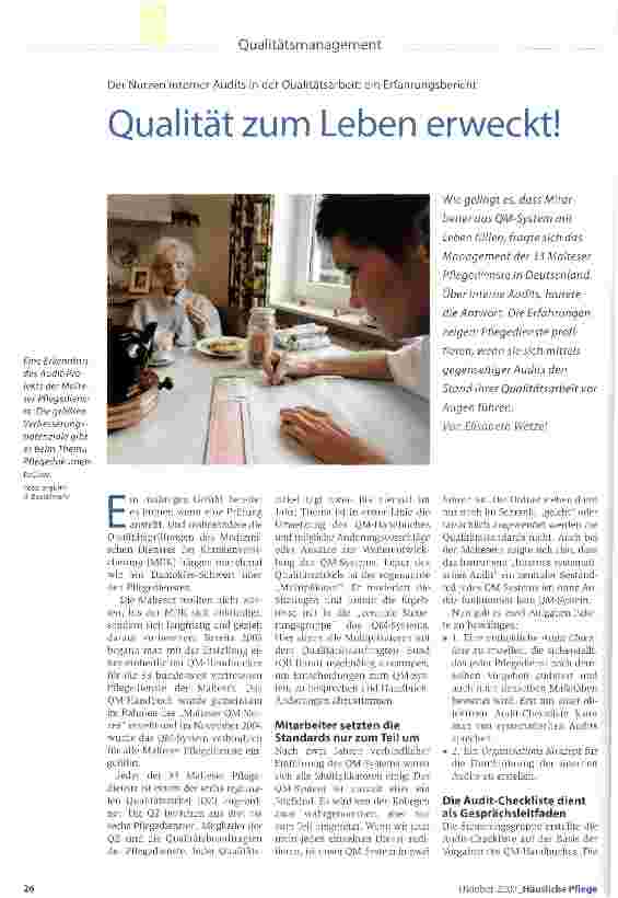 Vorschauseite 1: Qualität zum Leben erweckt!