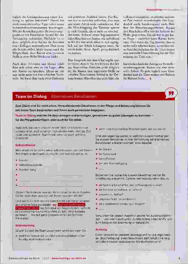 Vorschauseite 2: Arbeit ist das halbe Leben
