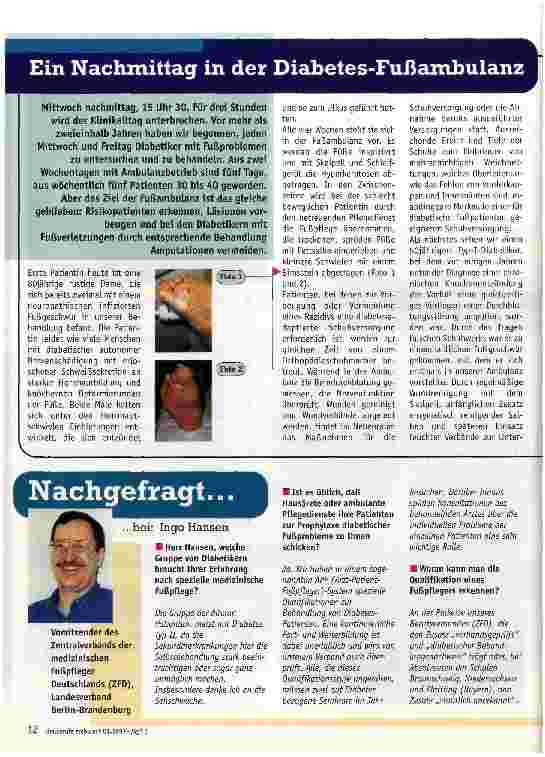 Vorschauseite 5: Wenn der Schmerz nicht funktioniert Der diabetische Fuß - kein Schicksal