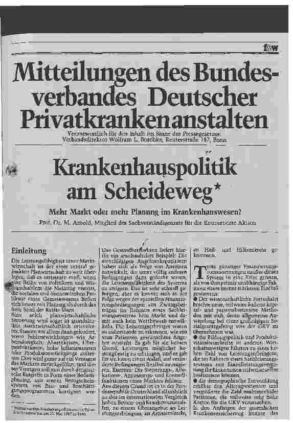 Vorschauseite 1: Krankenhauspolitik am Scheideweg