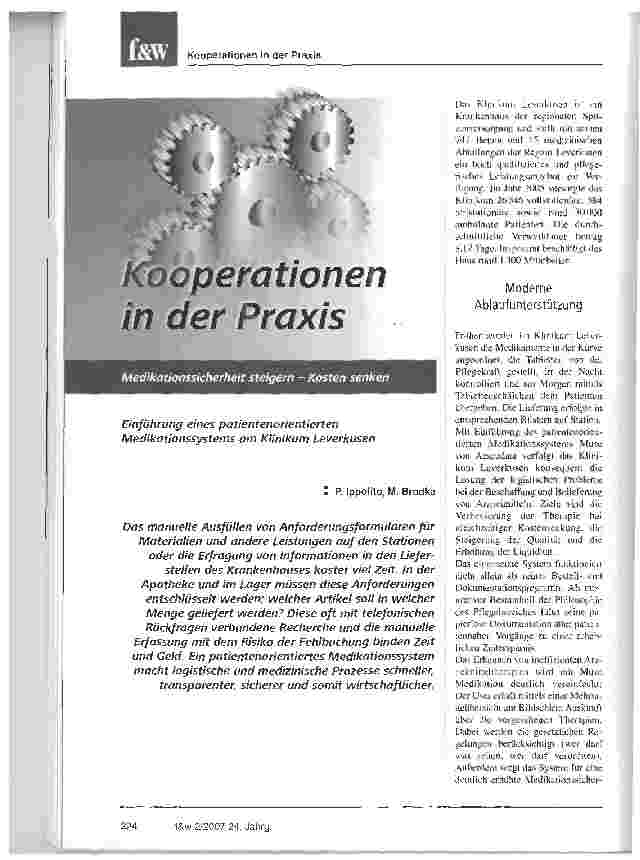 Vorschauseite 1: Kooperationen in der Praxis