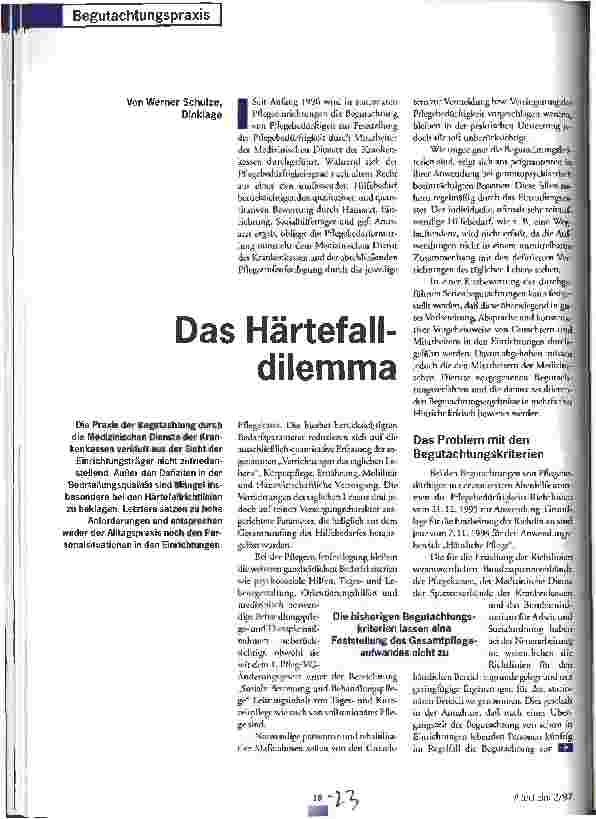 Vorschauseite 1: Das Härtefalldilemma
