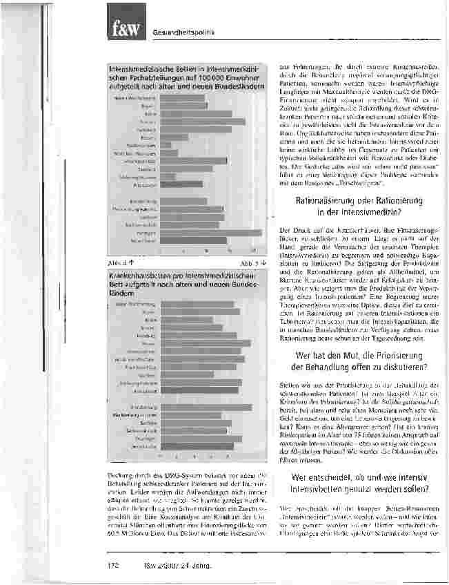 Vorschauseite 5: Intensivmedizin: Sind die Strukturen undRessourcen gerecht verteilt?