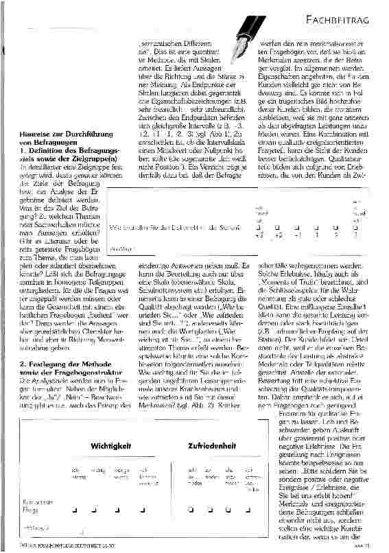 Vorschauseite 2: Der Fragebogen als Instrument der Qualitätssicherung
