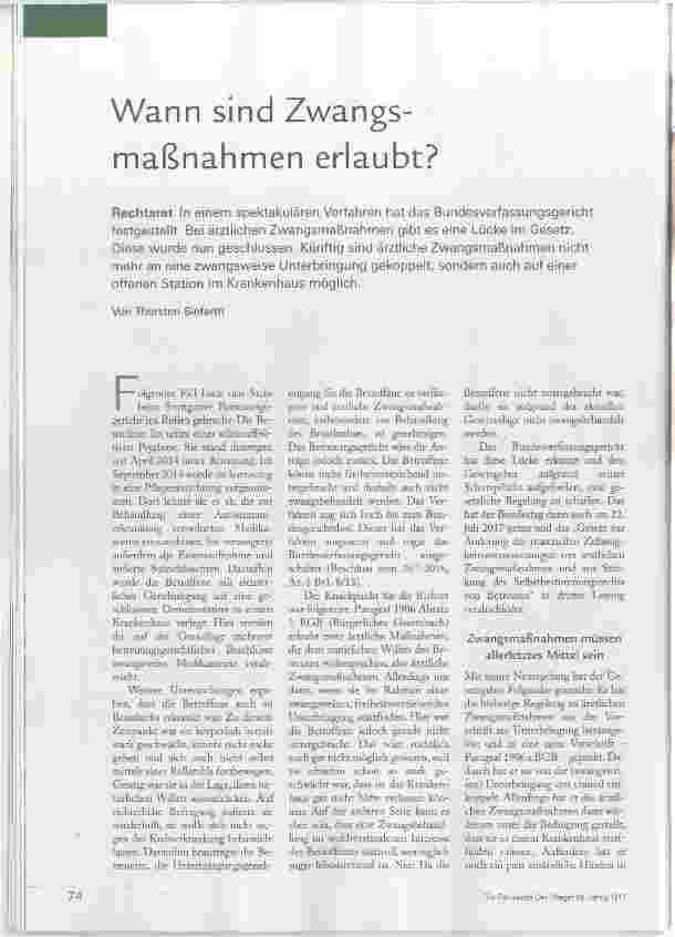 Vorschauseite 1: Wann sind Zwangsmaßnahmen erlaubt?