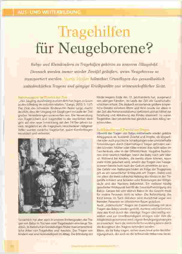 Vorschauseite 1: Tragehilfen für Neugeborene?