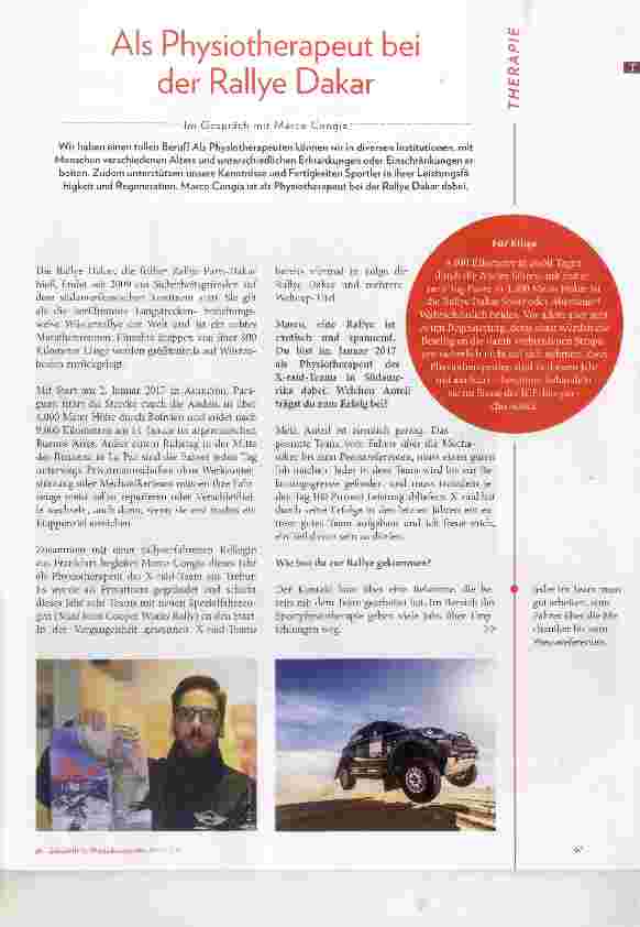 Vorschauseite 1: Als Physiotherapeut bei der Rallye Dakar
