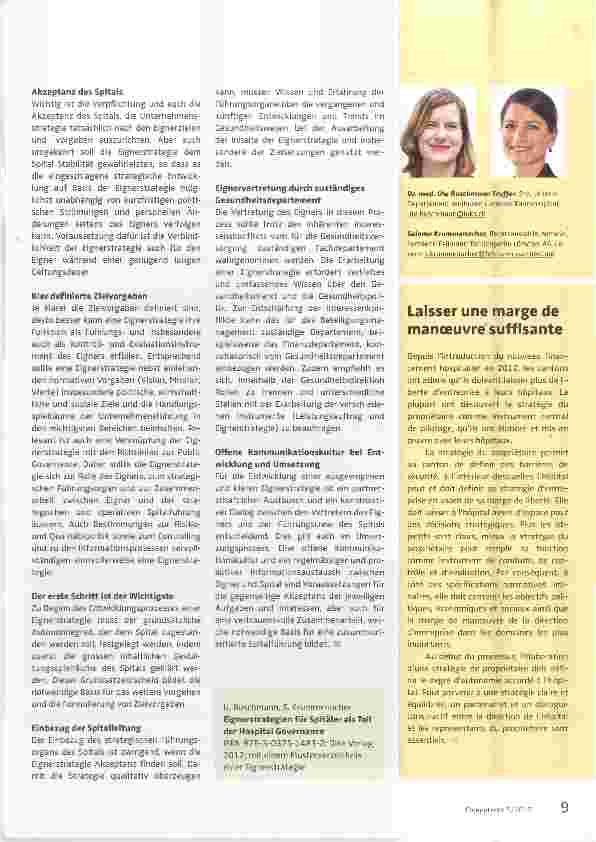 Vorschauseite 2: Kernelement der Hospital Governance