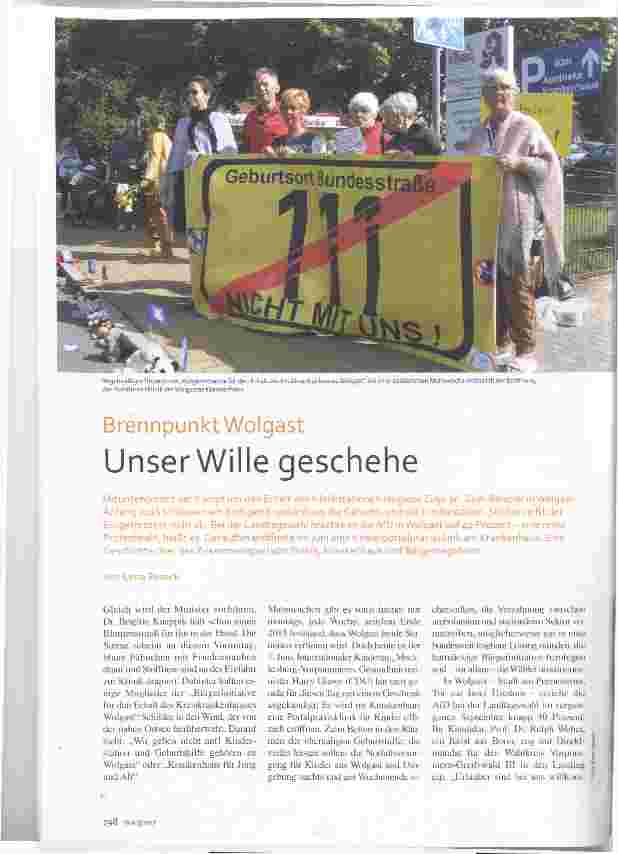 Vorschauseite 1: Brennpunkt Wolgast Unser Wille geschehe