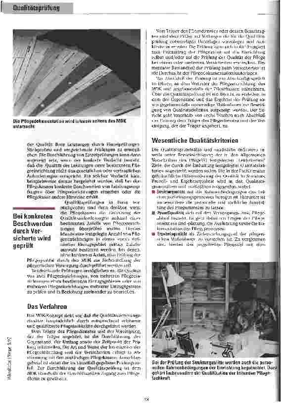 Vorschauseite 3: Wir wollen beraten - nicht ausschließlich kontrollieren! Das neue MDK-Konzept zur Qualitätsprüfung in den ambulanten Diensten