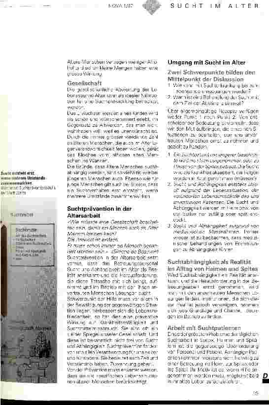 Vorschauseite 2: In den Hintergrund gedrängt - Sucht und Alter