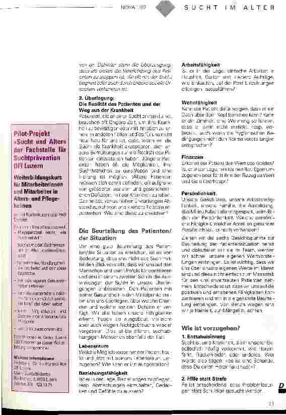 Vorschauseite 4: In den Hintergrund gedrängt - Sucht und Alter
