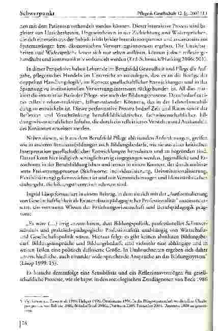 Vorschauseite 5: Reflexionen zur Lehrerinnenbildung im Berufsfeld Gesundheit und Pflege