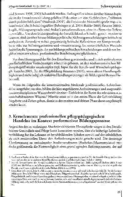 Vorschauseite 6: Reflexionen zur Lehrerinnenbildung im Berufsfeld Gesundheit und Pflege