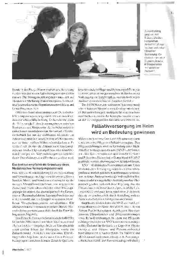 Vorschauseite 2: Das Heim als Servicezentrum
