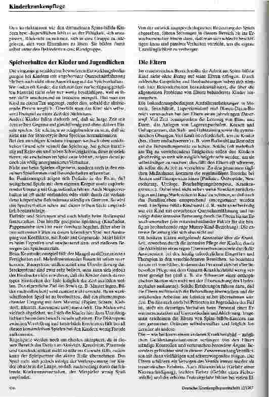 Vorschauseite 3: Besonderheiten bei Spina-bifida-Kindern, -Jugendlichen und ihren Eltern aus erzieherischer Sicht