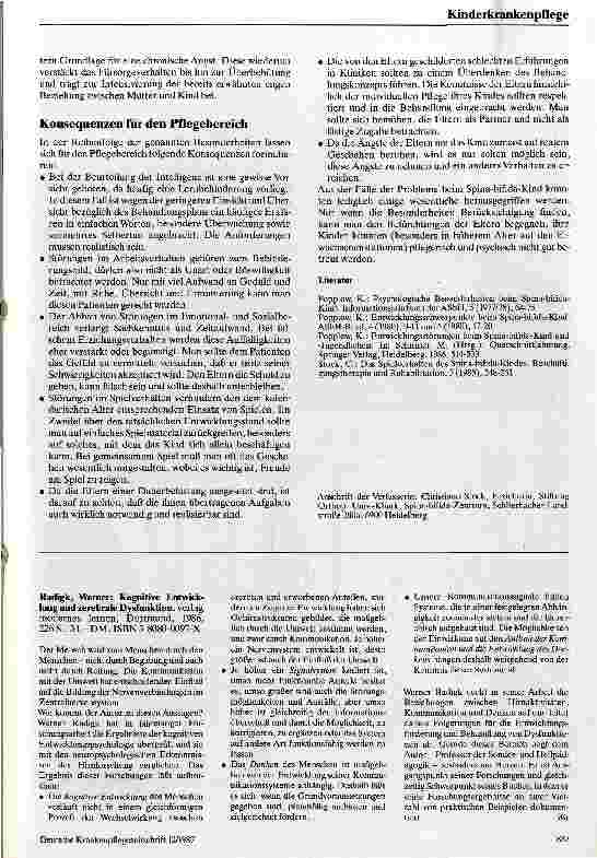 Vorschauseite 4: Besonderheiten bei Spina-bifida-Kindern, -Jugendlichen und ihren Eltern aus erzieherischer Sicht