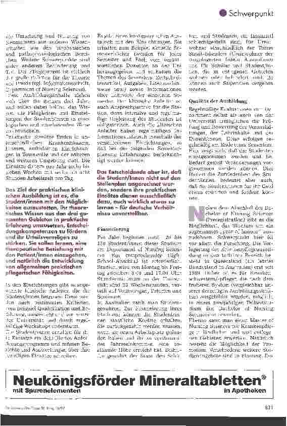 Vorschauseite 3: Einblicke in die australische Krankenpflegeausbildung Bericht über ein Praktikum an der James Cook University in Queensland, Australien