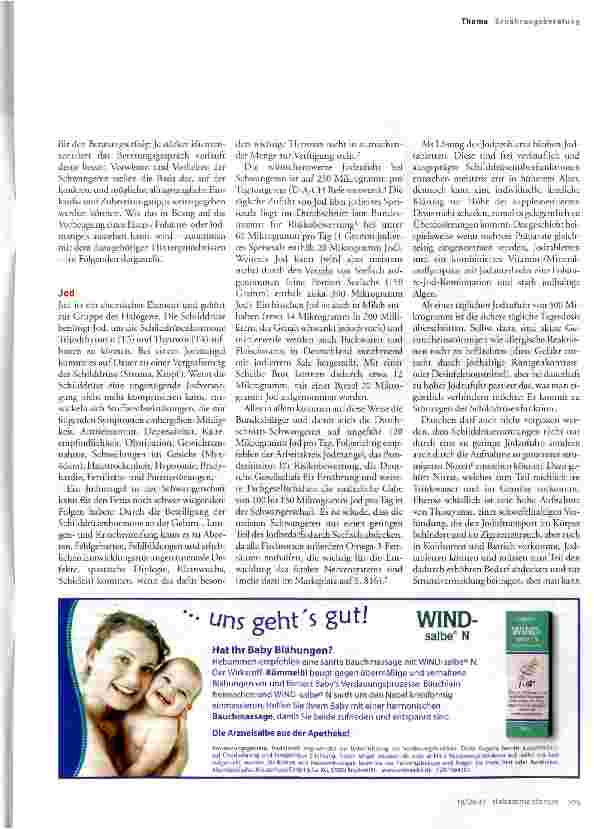 Vorschauseite 2: Jod, Eisen, Folsäure -evidenzbasiertes Wissen und praktische Tipps
