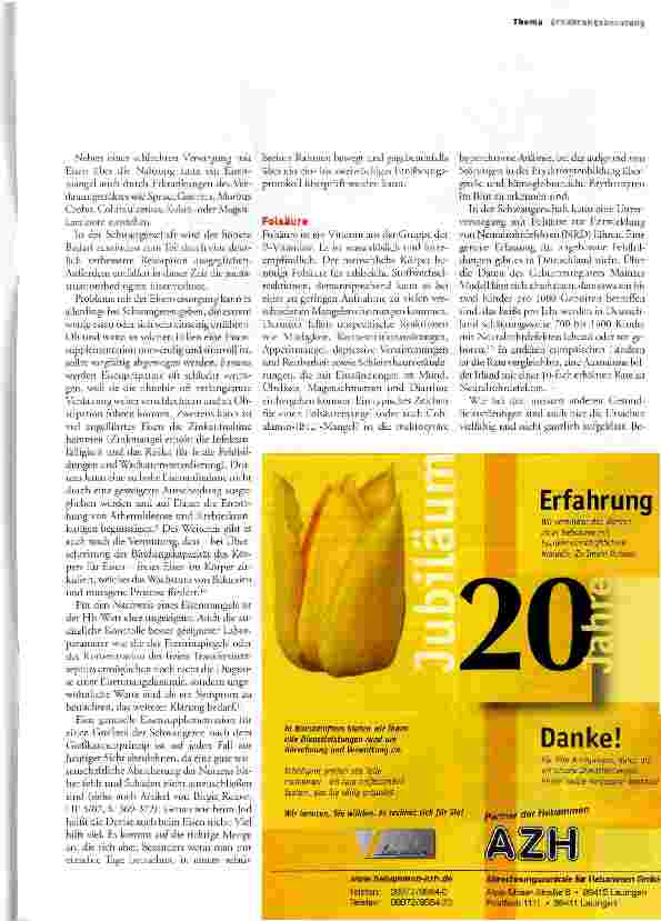 Vorschauseite 4: Jod, Eisen, Folsäure -evidenzbasiertes Wissen und praktische Tipps