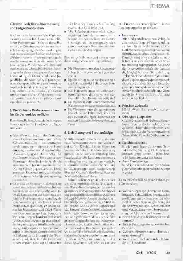 Vorschauseite 3: Das Projekt Virtuelle Diabetesambulanz für Kinder und Jugendliche - VIDIKi