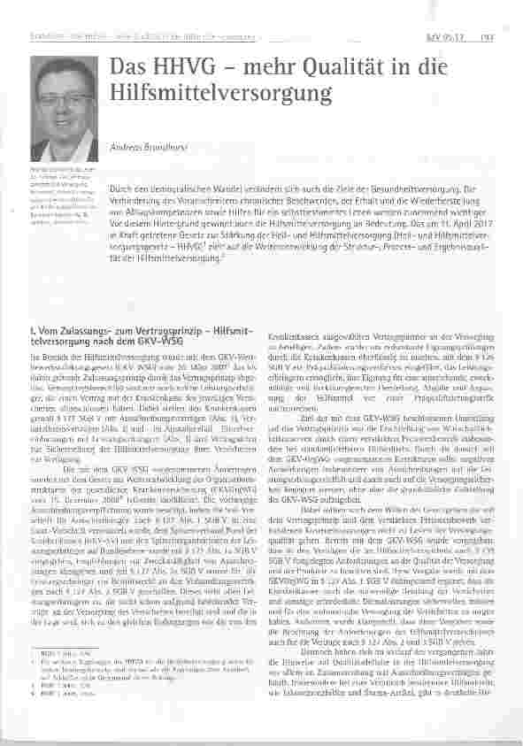 Vorschauseite 1: Das HHVG - mehr Qualität in die Hilfsmittelversorgung