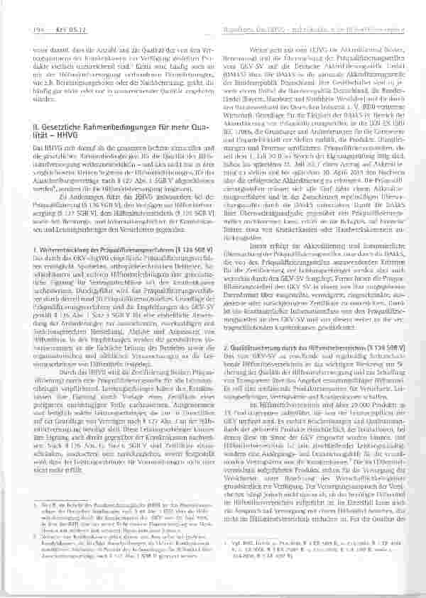 Vorschauseite 2: Das HHVG - mehr Qualität in die Hilfsmittelversorgung