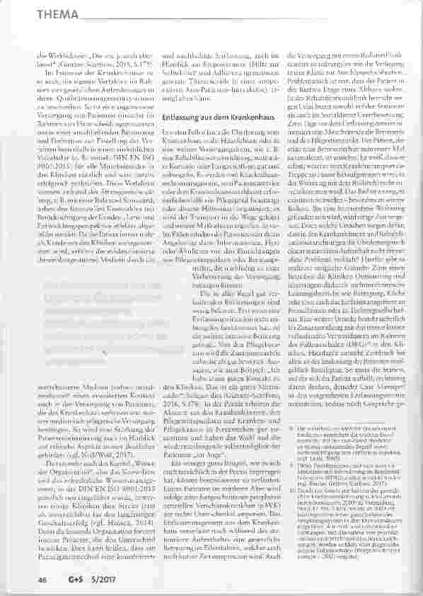 Vorschauseite 3: Entlassungsmanagement nach §39 SGB V eine Herausforderung