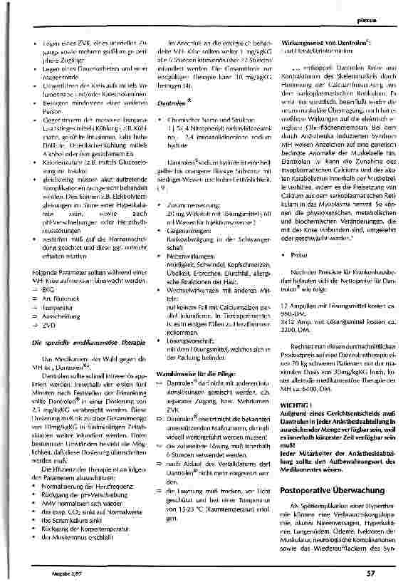 Vorschauseite 3: Die maligne Hyperthermie (MH)