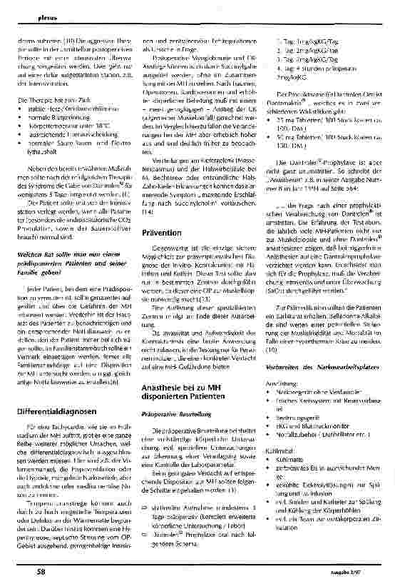 Vorschauseite 4: Die maligne Hyperthermie (MH)