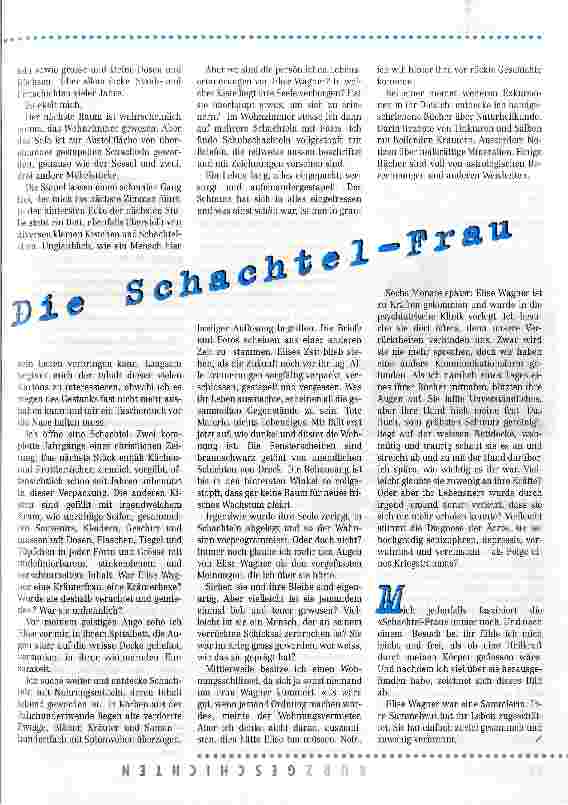 Vorschauseite 2: Die Schachtel-Frau Kurzgeschichte