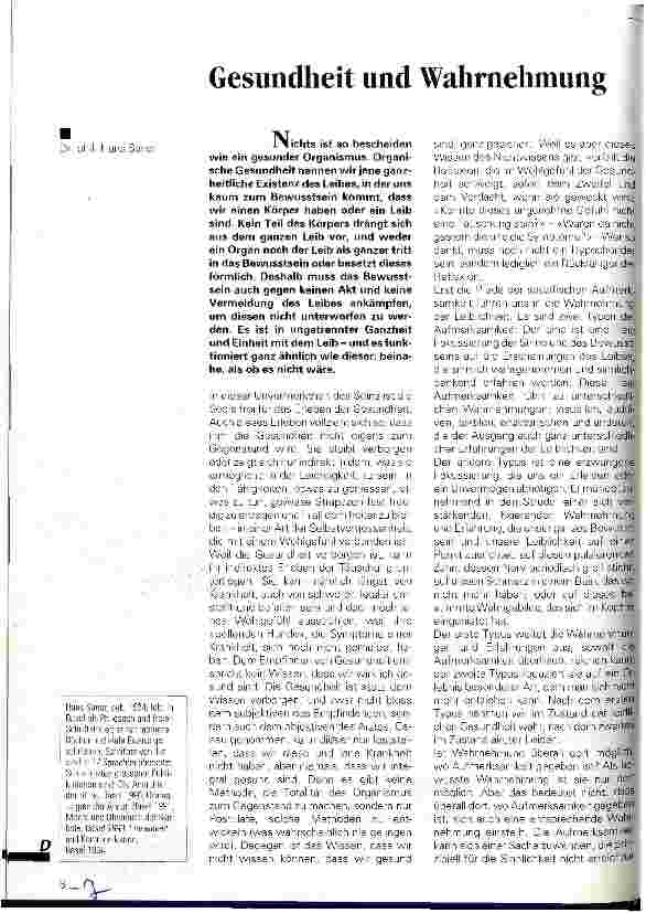 Vorschauseite 1: Gesundheit und Wahrnehmung