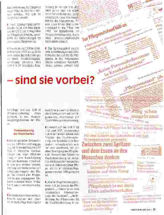 Vorschauseite 2: Die sieben fetten Jahre der Pflege - sind sie vorbei? Zwischen Blüte und Kahlschlag