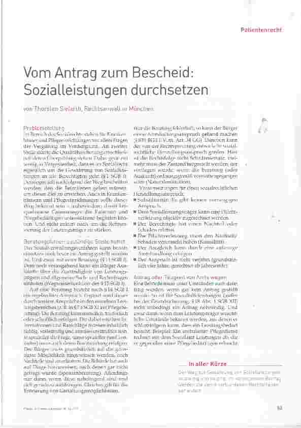 Vorschauseite 1: Vom Antrag zum Bescheid: Sozialleistungen durchsetzen