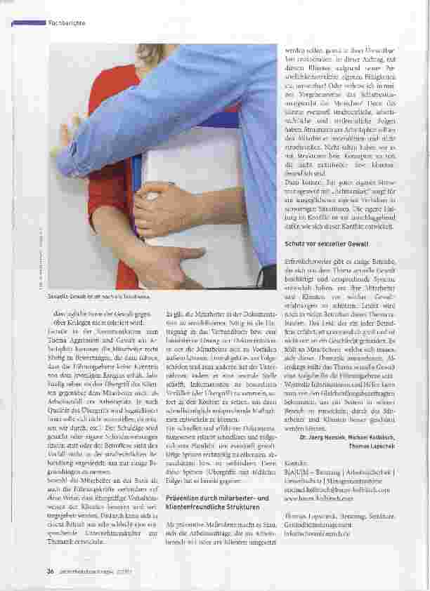 Vorschauseite 3: Keine Toleranz für Gewalt am Arbeitsplatz
