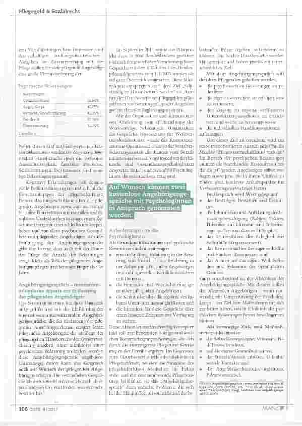 Vorschauseite 3: Qualitätssicherung in der häuslichen Pflege aktuelle Entwicklungen