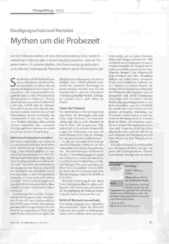 Vorschauseite 1: Mythen um die Probezeit