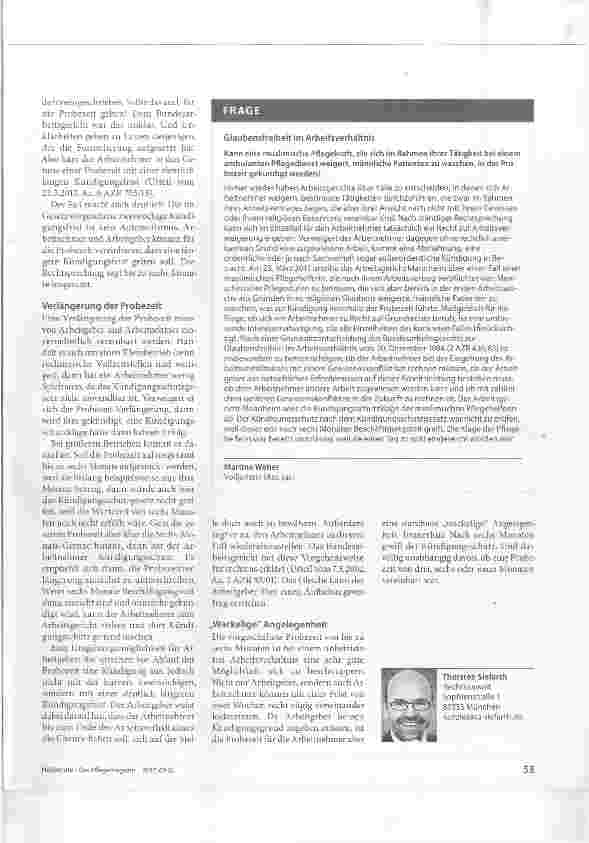 Vorschauseite 3: Mythen um die Probezeit
