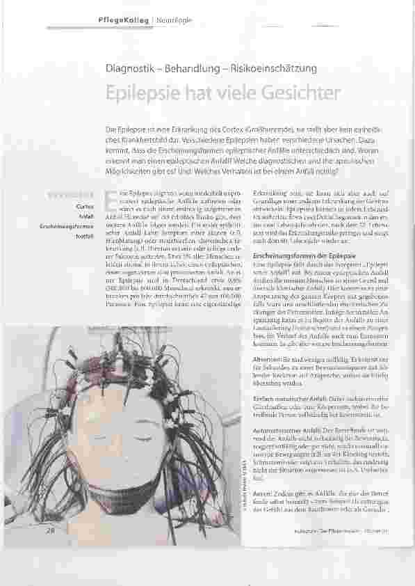 Vorschauseite 1: Epilepsie hat viele Gesichter