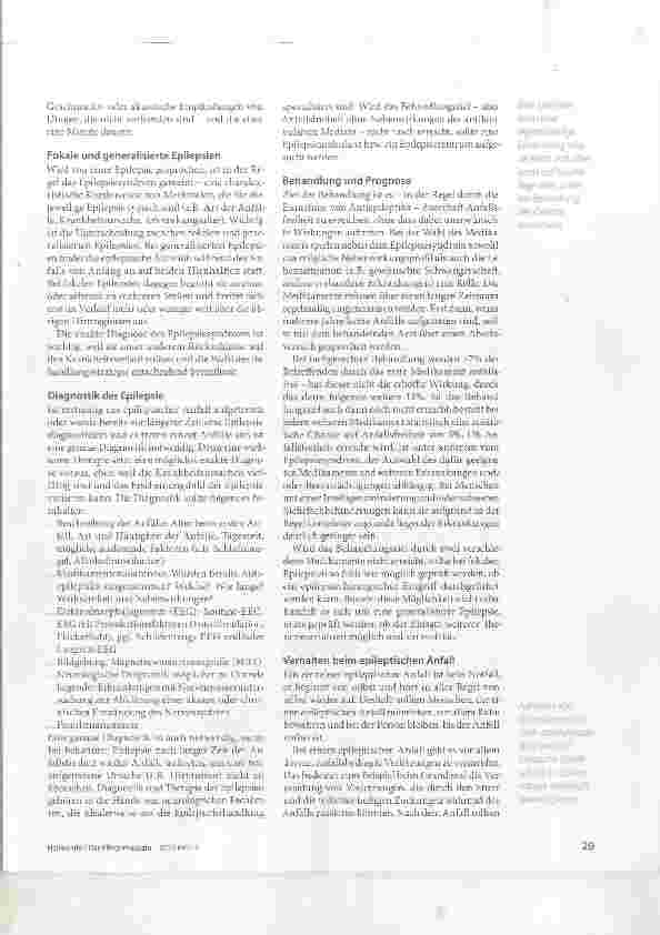 Vorschauseite 2: Epilepsie hat viele Gesichter