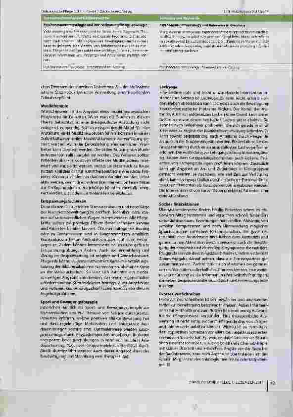 Vorschauseite 3: Psychoneuroimmunologie und ihre Bedeutung für die Onkologie