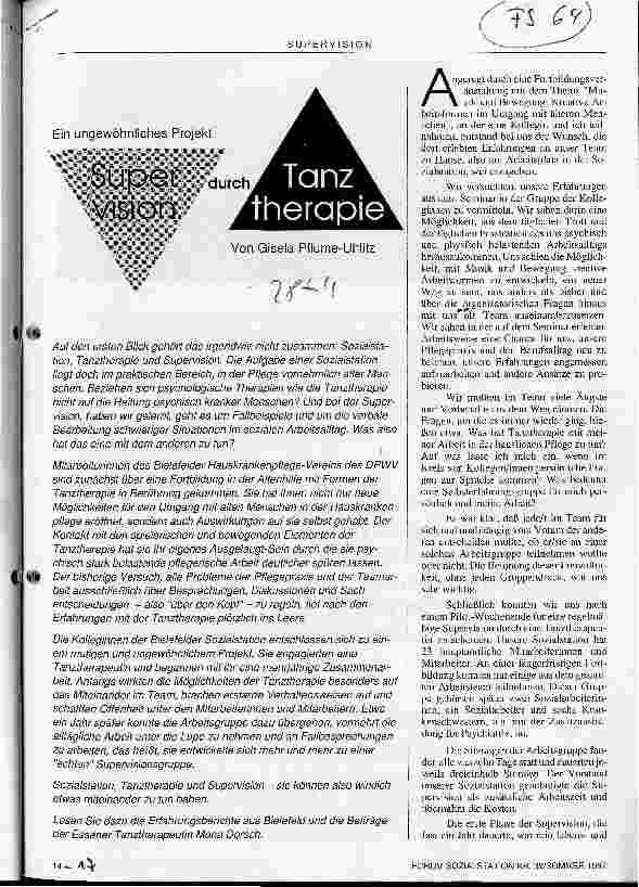 Vorschauseite 1: Supervision durch Tanztherapie