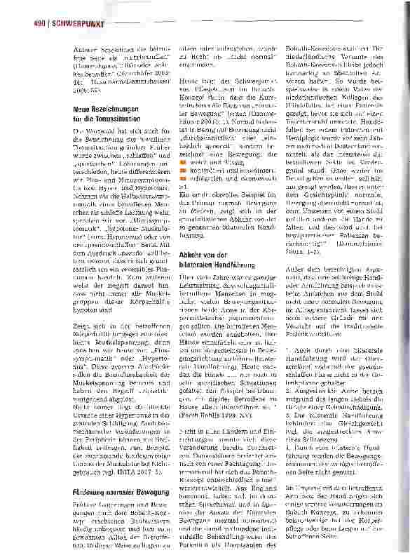 Vorschauseite 3: Therapeutische Pflege - Was gibt es Neues im Bobath-Konzept?