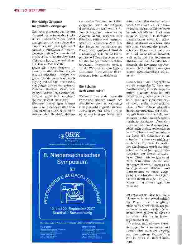 Vorschauseite 4: Therapeutische Pflege - Was gibt es Neues im Bobath-Konzept?