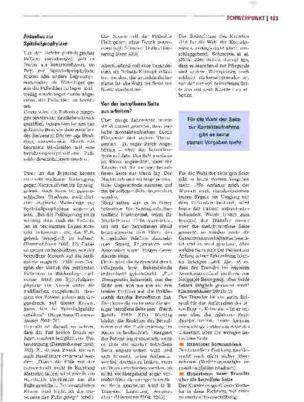 Vorschauseite 5: Therapeutische Pflege - Was gibt es Neues im Bobath-Konzept?