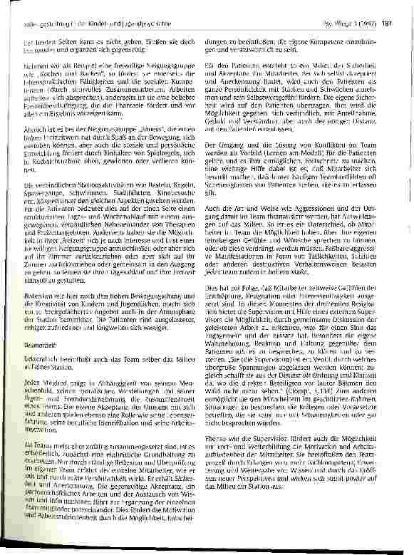 Vorschauseite 5: Milieugestaltung in der Kinderund Jugendpsychiatrie